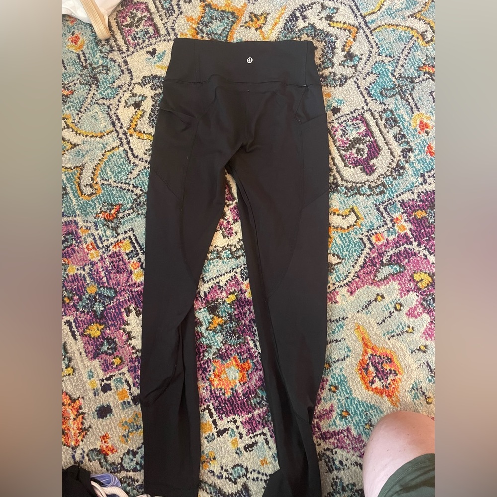 Lululemon size 6 high waisted running tights with pockets